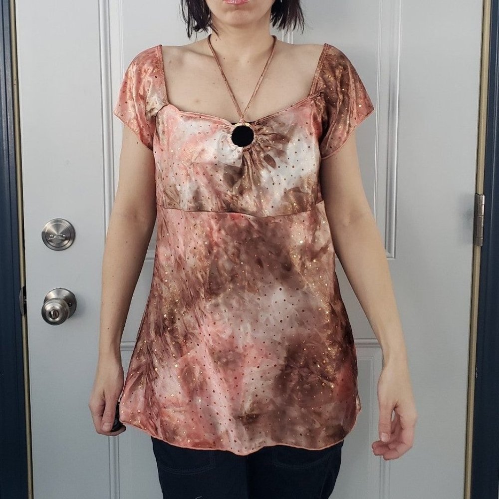 Y2K Party Top with Halter‎ Detail